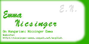 emma nicsinger business card